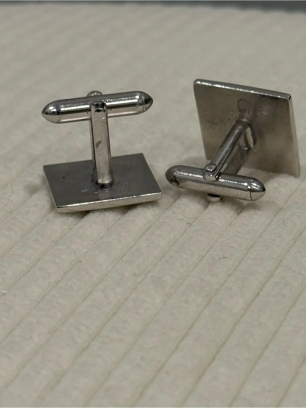 Swank Wheat Design Cuff Links in Chrome